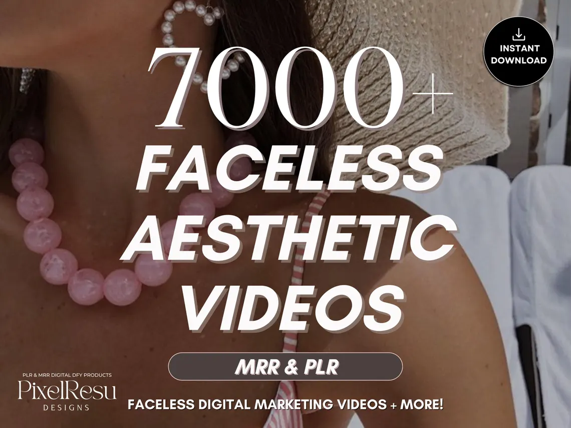 7000+ Faceless Aesthetic Videos + Story / MRR & PLR Reseller / Affiliate Marketing, Social Media Mrr DFY Instagram Faceless Content
